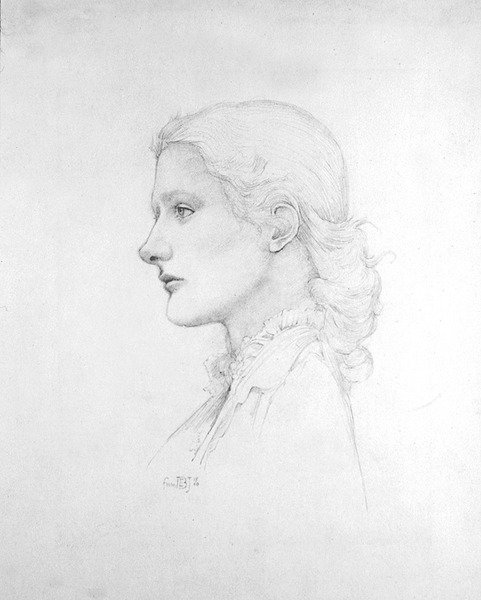 Portræt af Lucy Merrill af Edward Coley Burne Jones