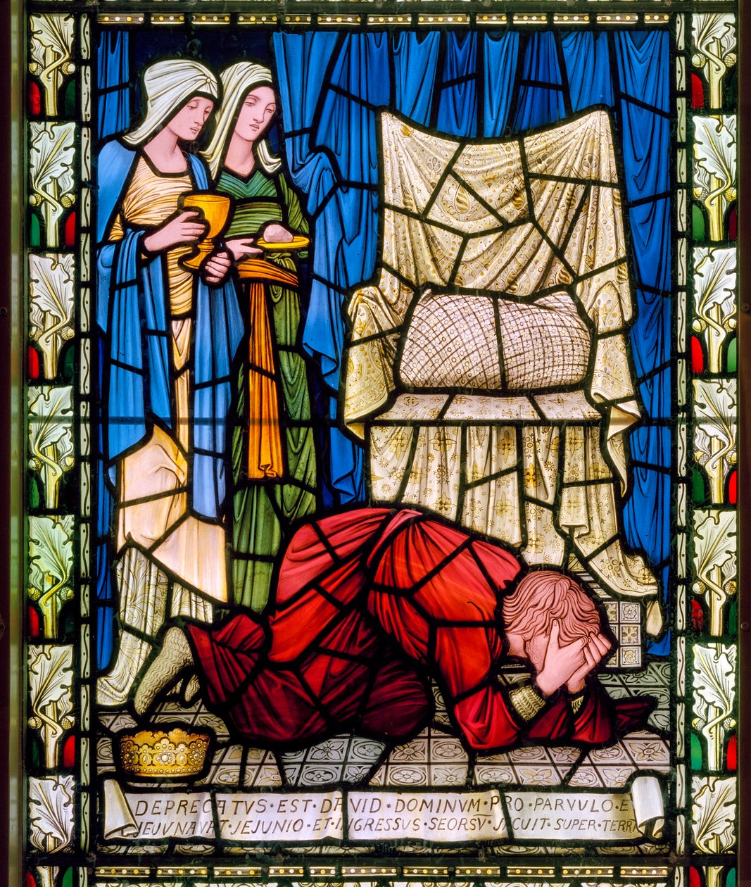 David Lamenting, ca. 1896 (farvet glas) af Edward Coley Burne Jones