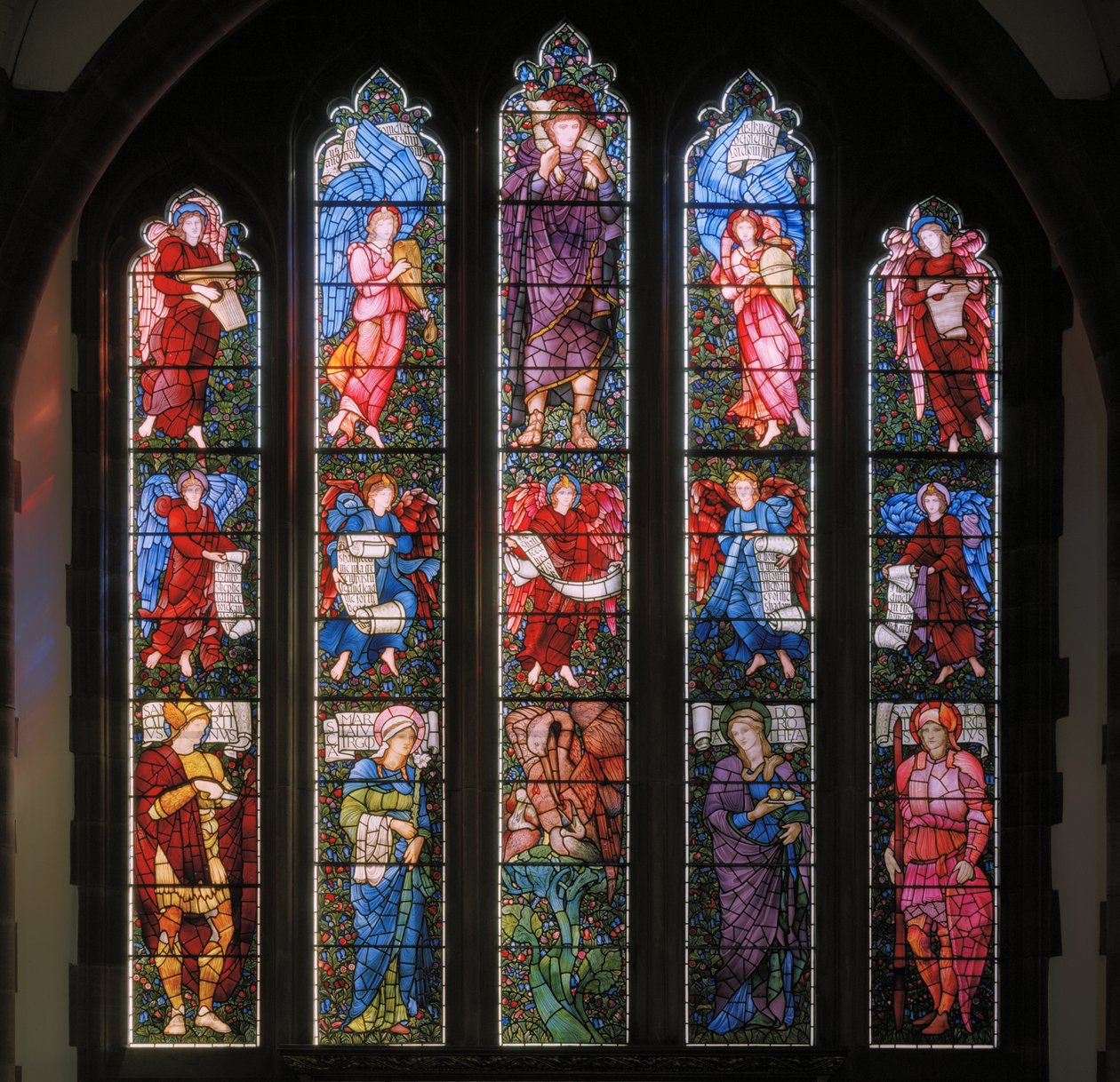 East Window, 1880 (farvet glas) af Edward Burne Jones