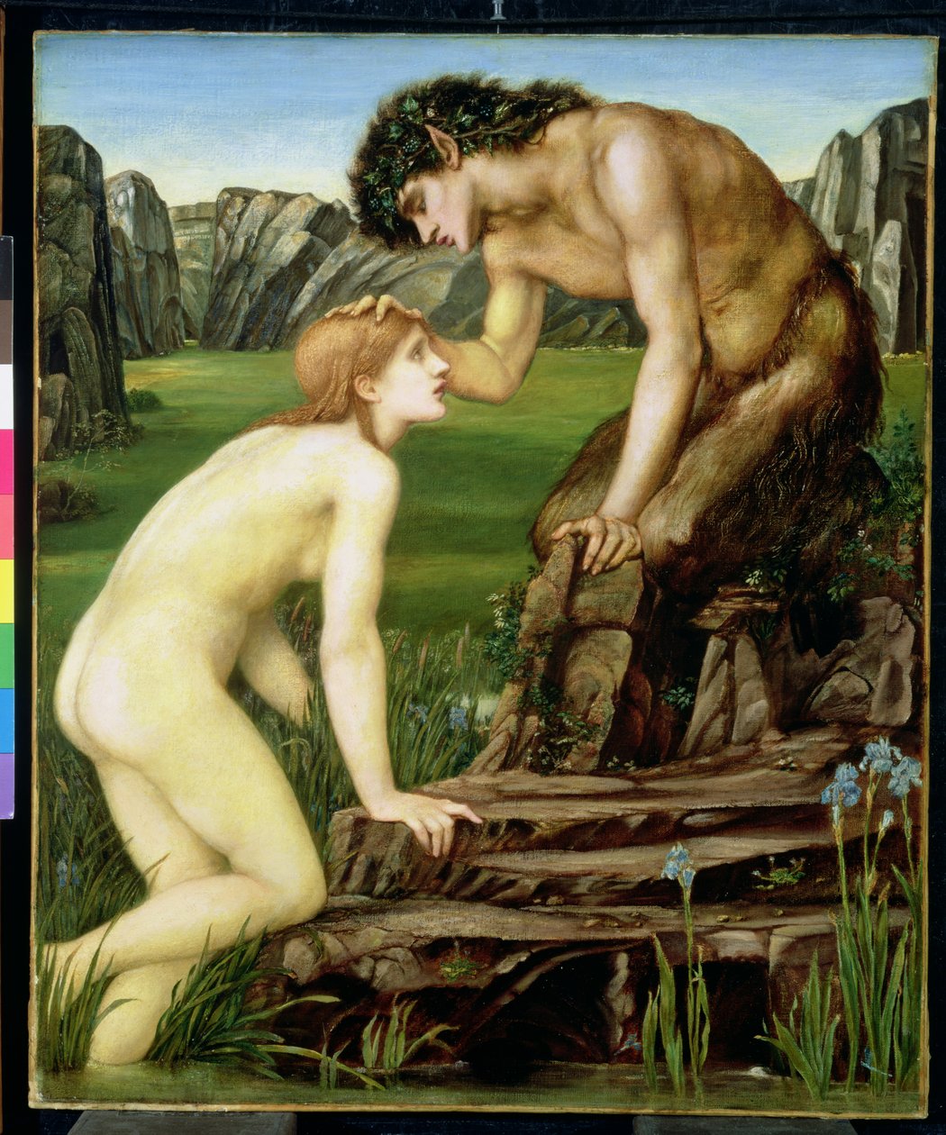 Pan og Psyche, 1872-74 af Edward Burne Jones