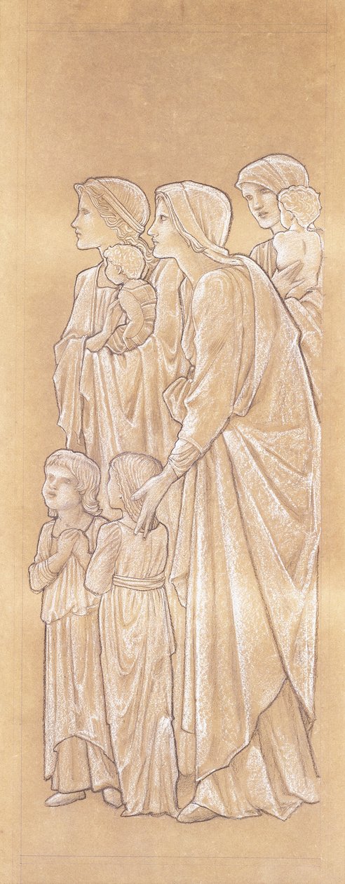 Kvinder bringer børn til Kristus, af Edward Burne Jones