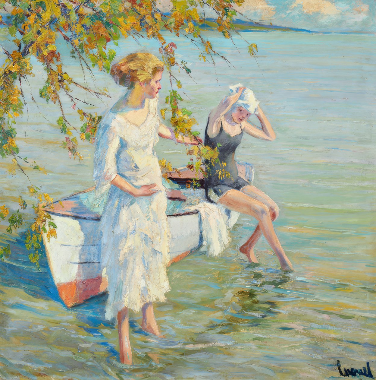 "Ved badestedet" af Edward Cucuel