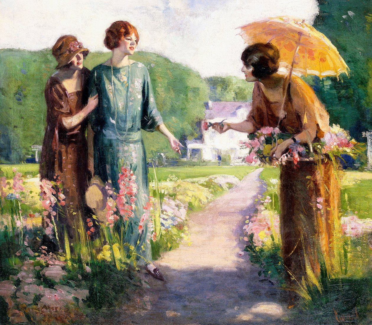 Plukning af blomster af Edward Cucuel