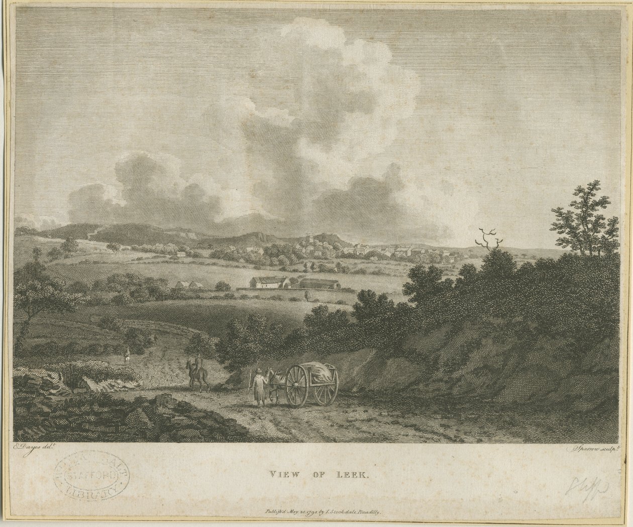 Leek Town: gravering, nd [c 1795] af Edward Dayes