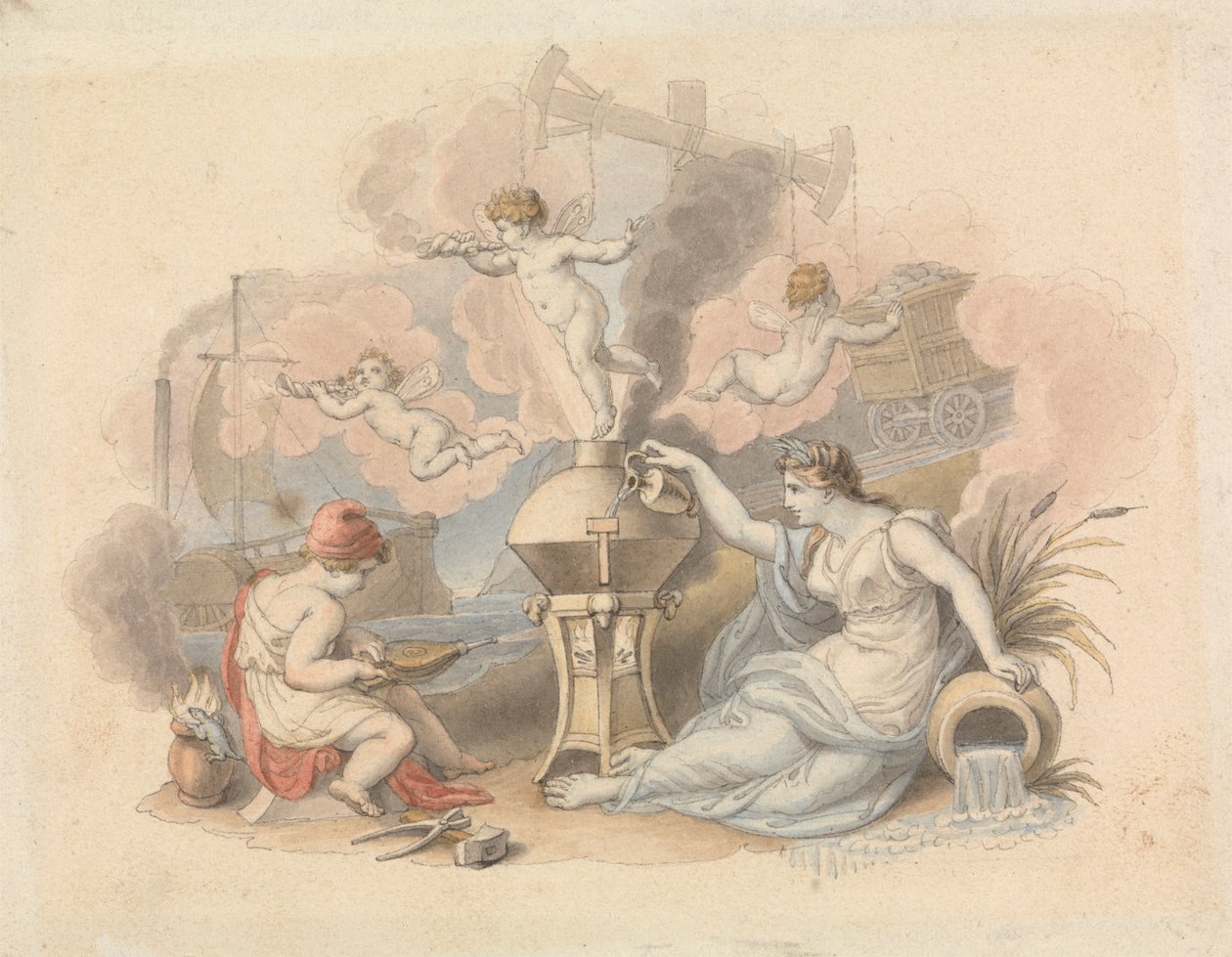 Allegori af Steam af Edward Francis Burney