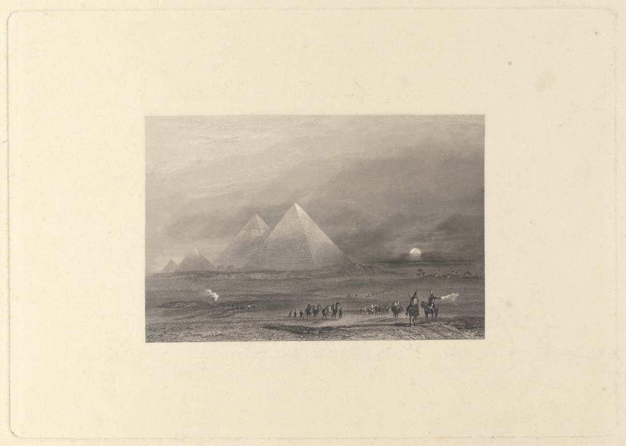 Egypten, Ghizeh-pyramiderne af Edward Francis Finden