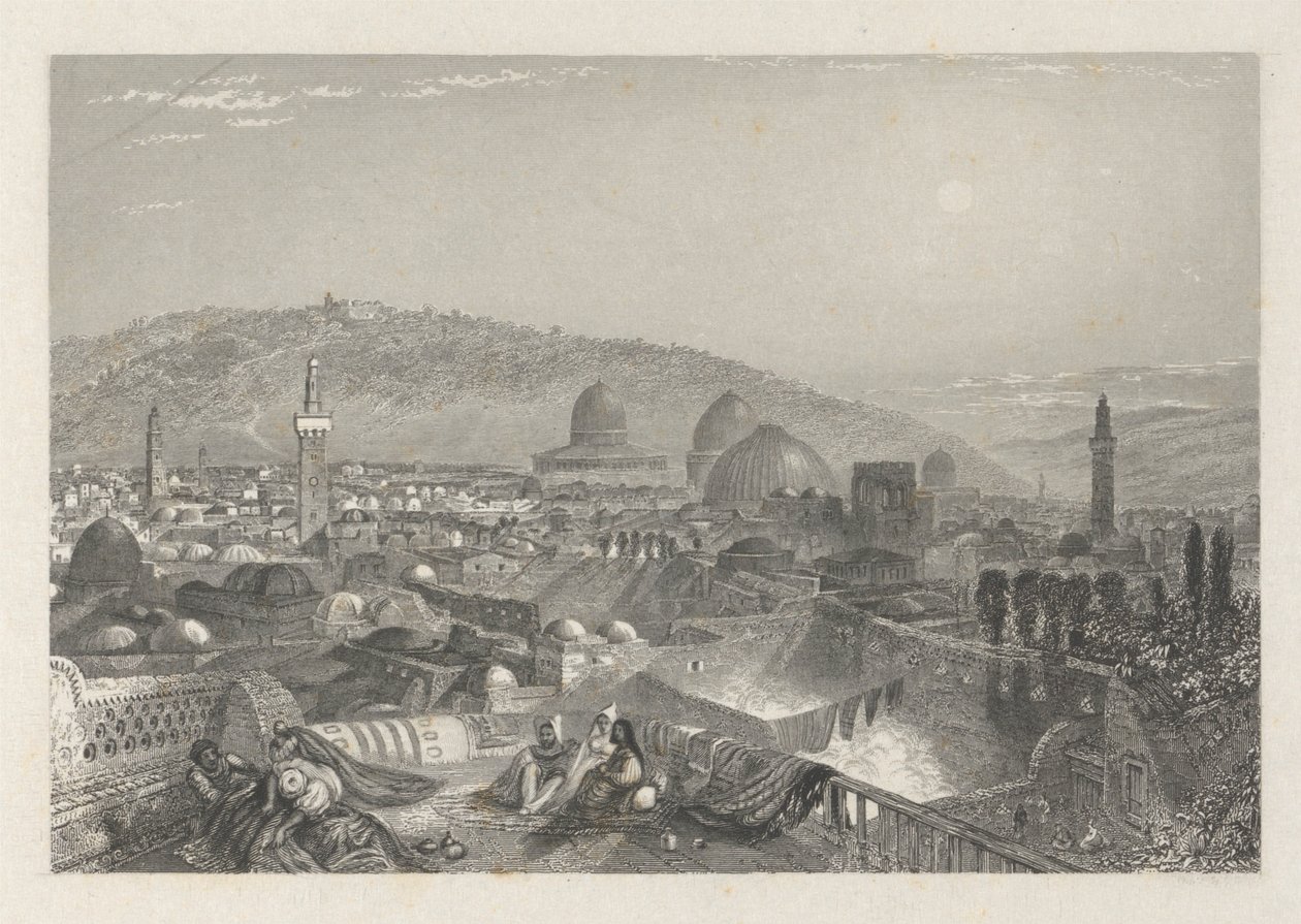 Jerusalem fra det latinske kloster af Edward Francis Finden