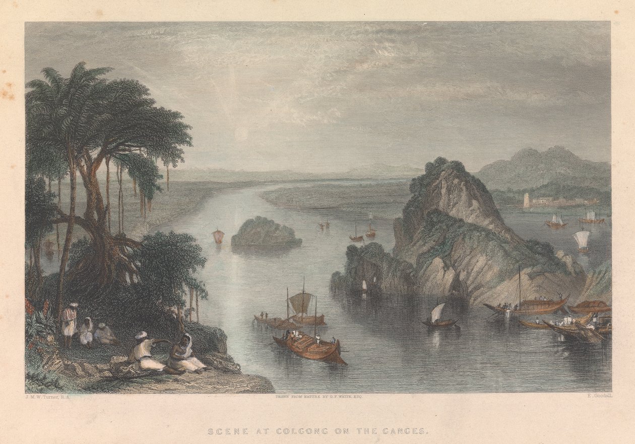 Scene ved Colgong på Ganges af Edward Goodall