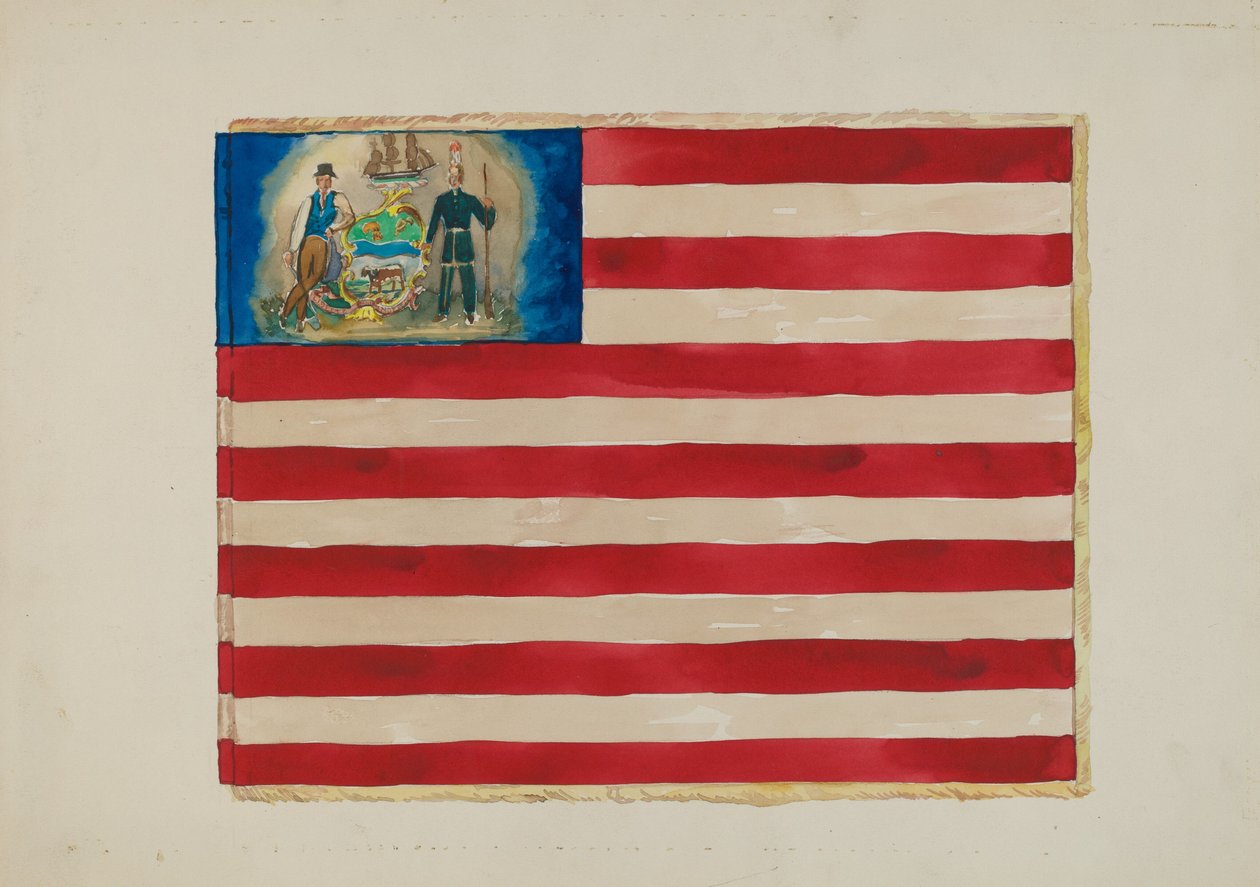 Flag: Mexicansk krig, ca. 1936. af Edward Grant