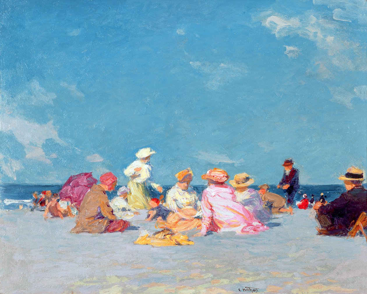 Afternoon Fun, ca. 1907-27 (olie på lærred) af Edward Henry Potthast