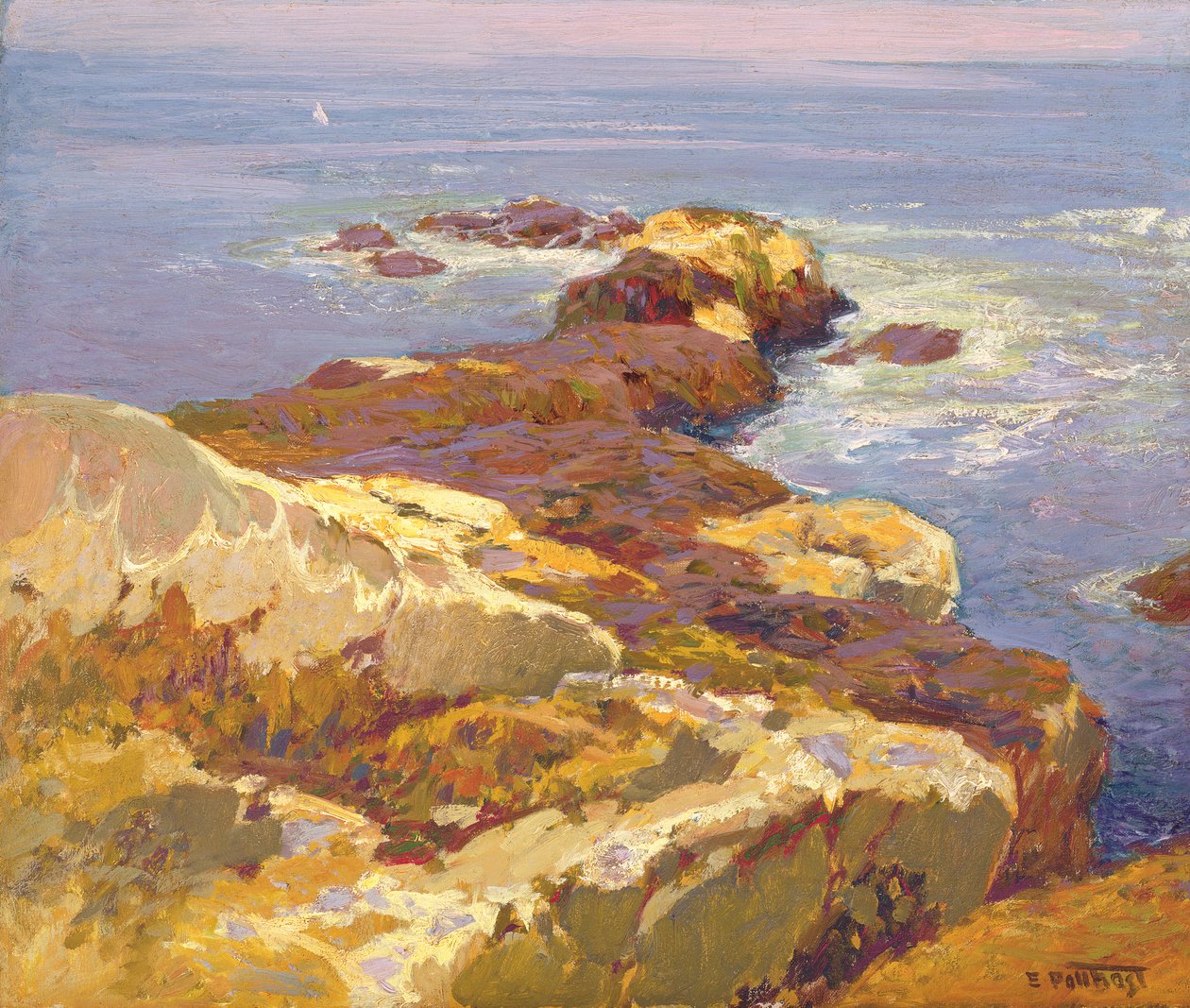 Klipper og hav af Edward Henry Potthast