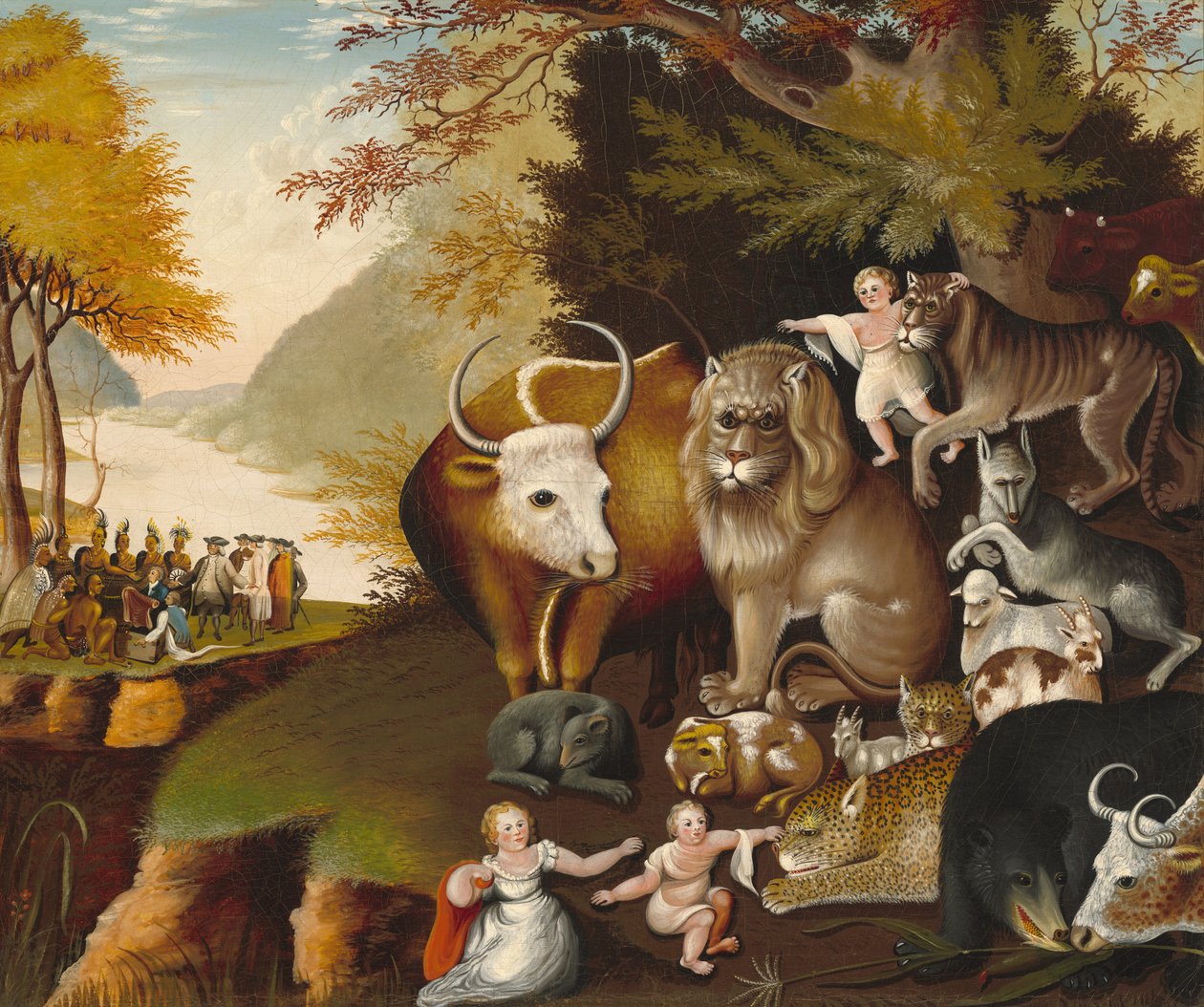 Fredelige Rige, ca. 1834. af Edward Hicks