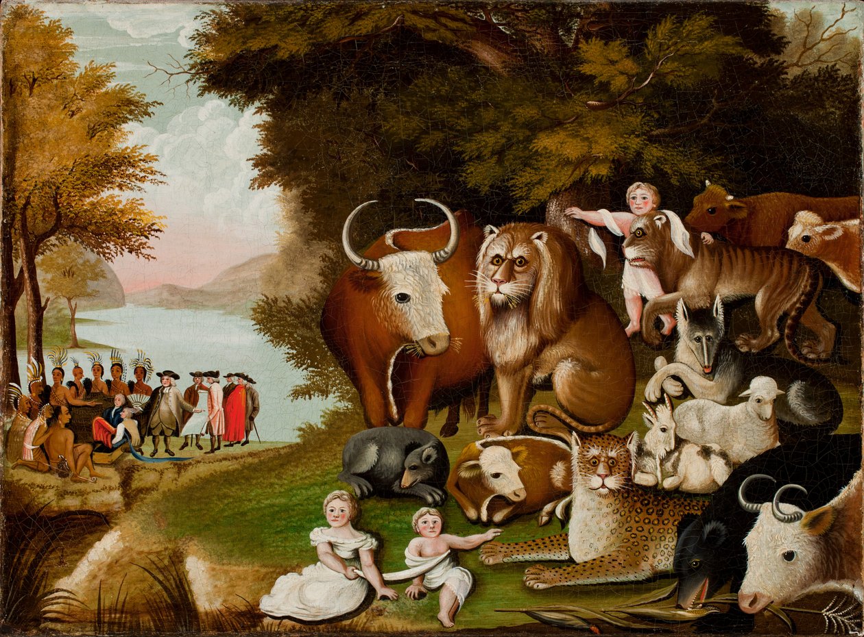 Det fredelige rige, ca. 1833 af Edward Hicks