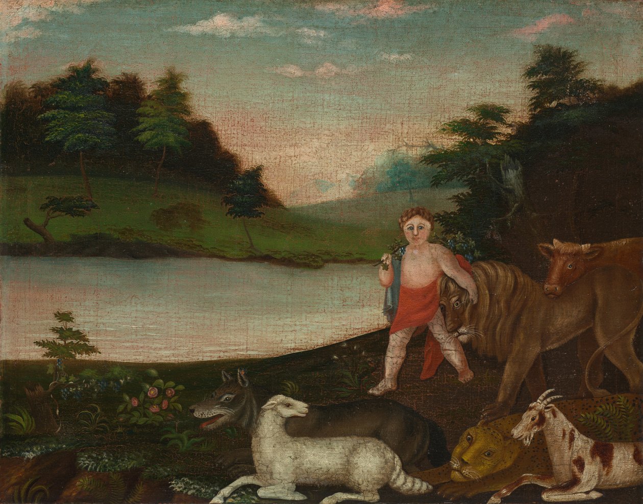 Det fredelige rige, ca. 1816-1818. af Edward Hicks