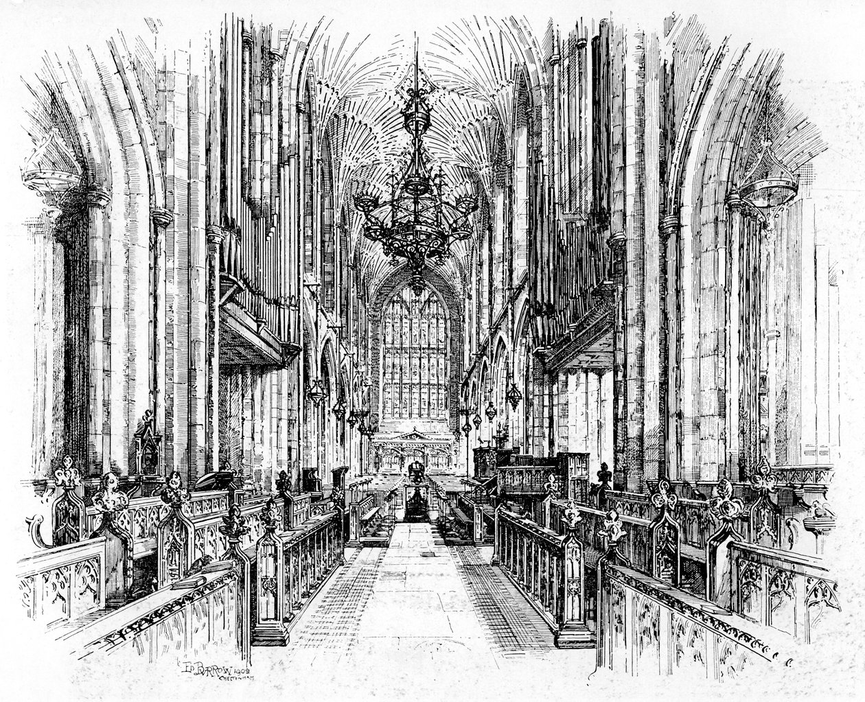 Bath Abbey, Bath, Somerset, 1902-1903. af Edward J. Burrows