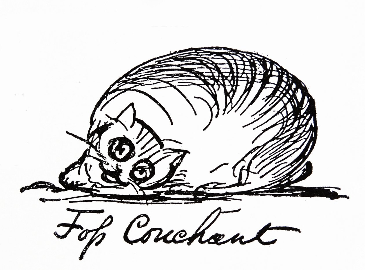 En kattefigur (tegning) af Edward Lear