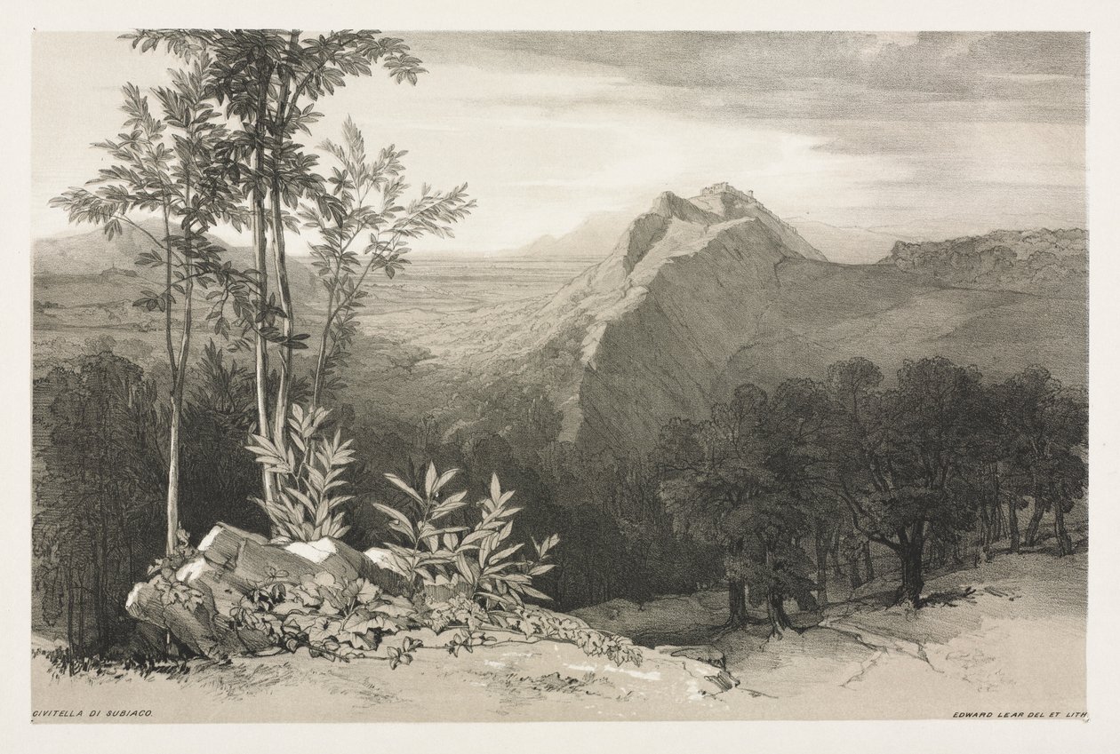 Civitella di Subiaco, ca. 1840. af Edward Lear