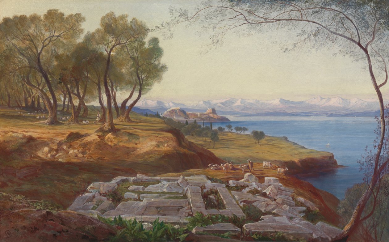 Korfu fra Ascension af Edward Lear