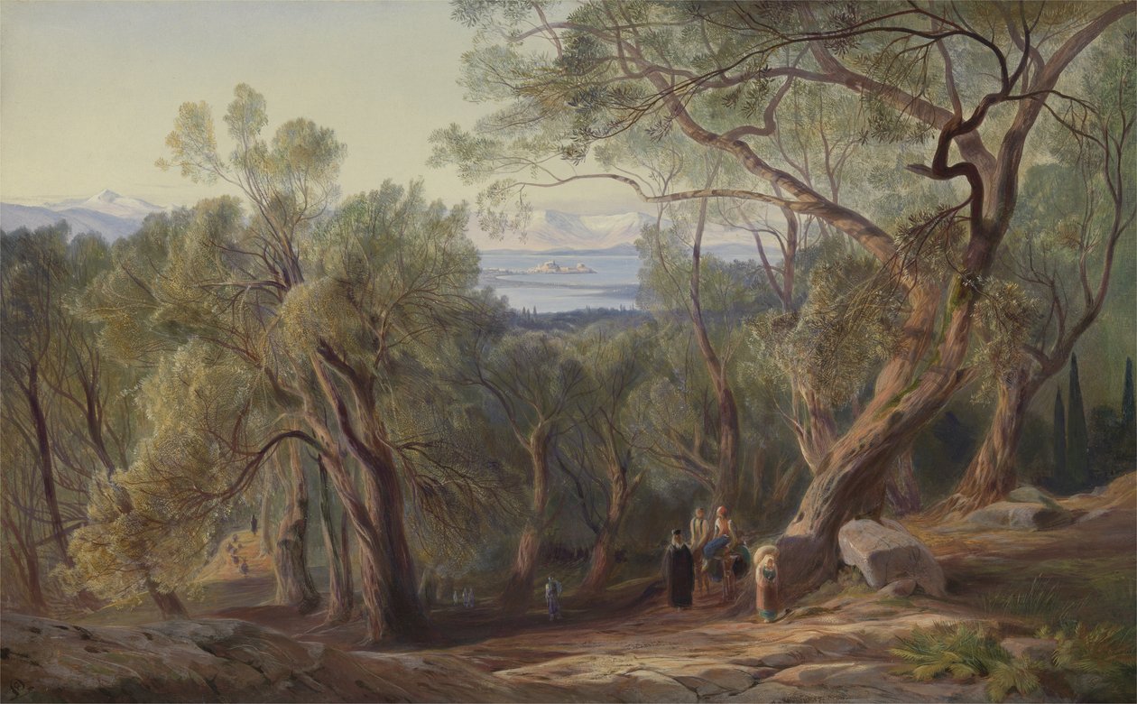 Korfu fra Santa Decca af Edward Lear