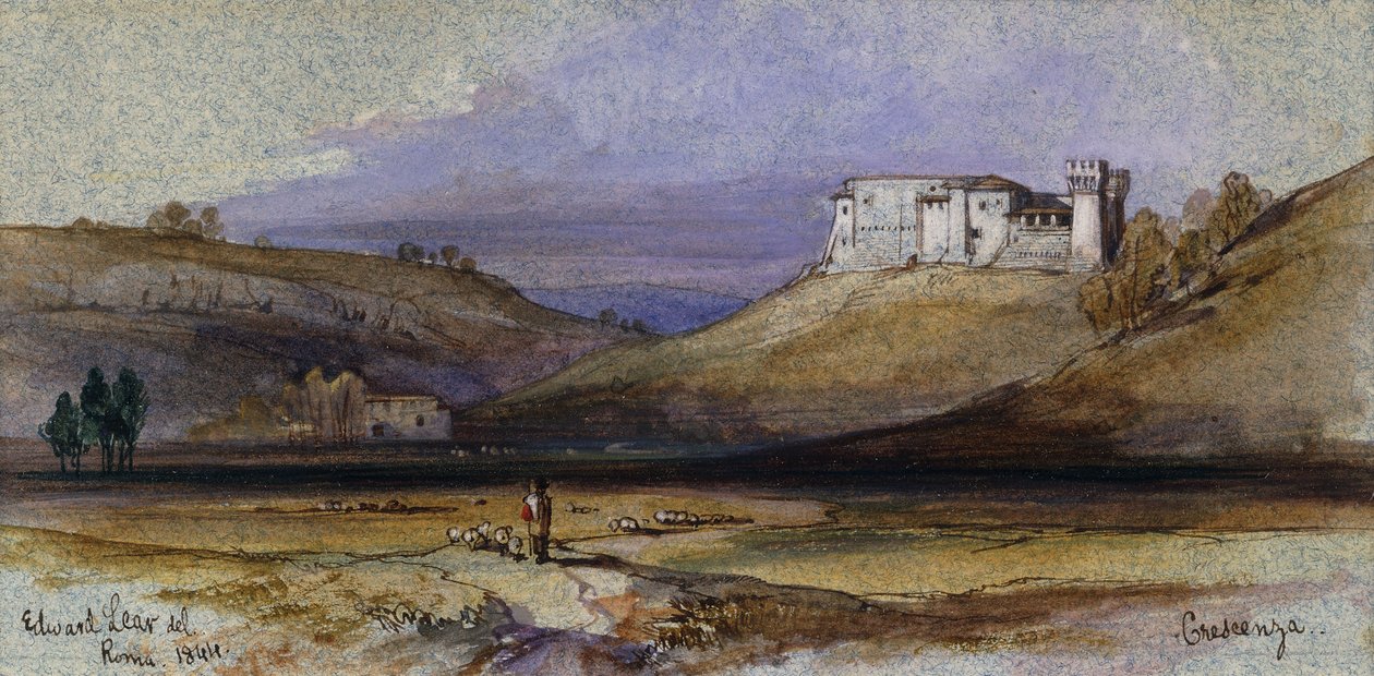 Crescenza, 1844 af Edward Lear