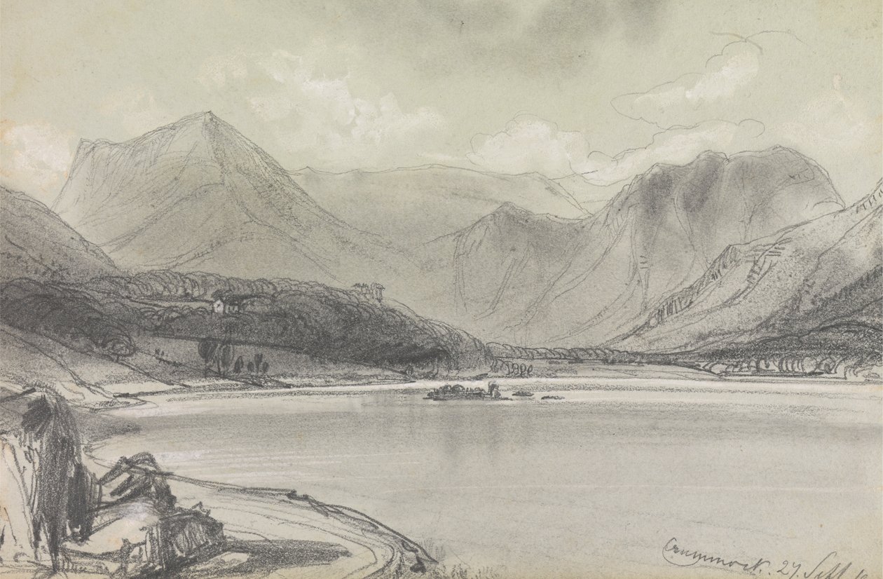 Crummock vand af Edward Lear