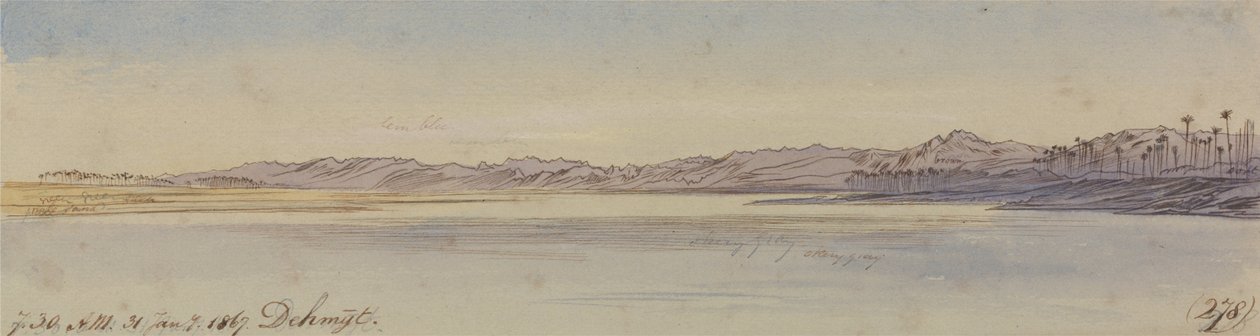 Dehmyt, kl. 7.30, 31. januar 1867 (278) af Edward Lear