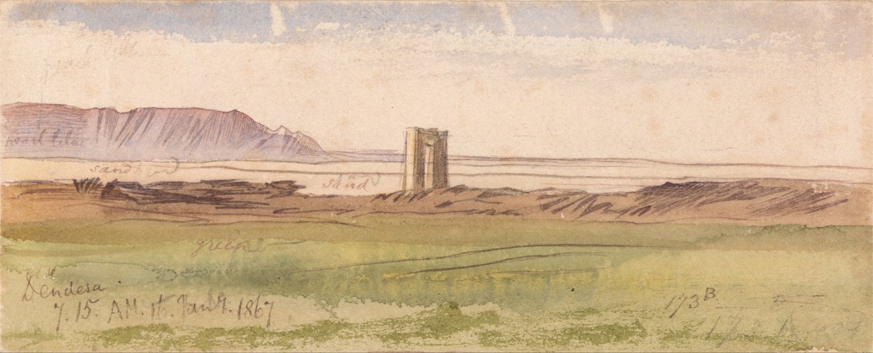 Dendera af Edward Lear