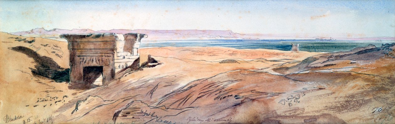 Dendera, 1867 af Edward Lear