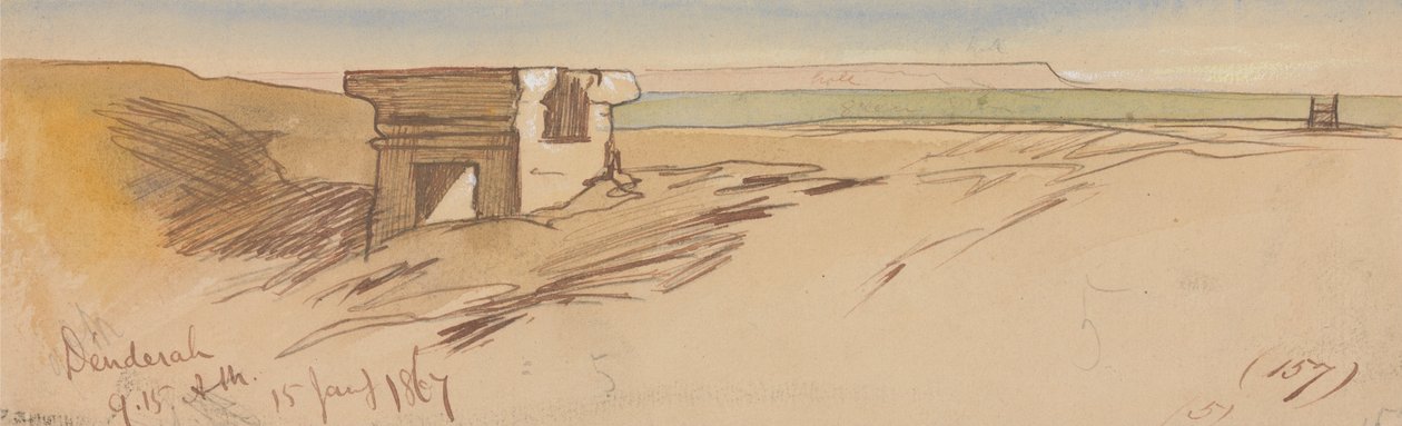 Dendera, kl. 9.15, 15. januar 1867 (157) af Edward Lear