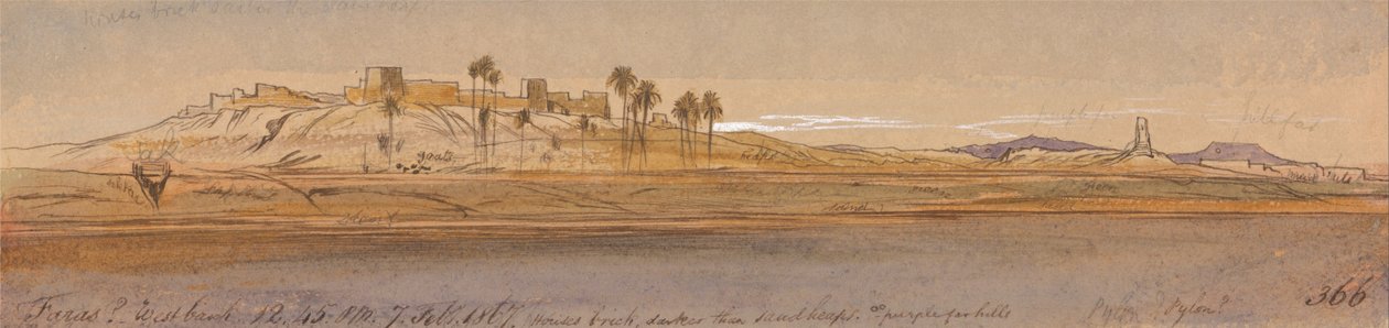 Faras Vestbredden af Edward Lear