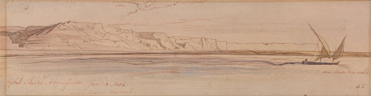 Gebel Sheikh Abu Fodde af Edward Lear