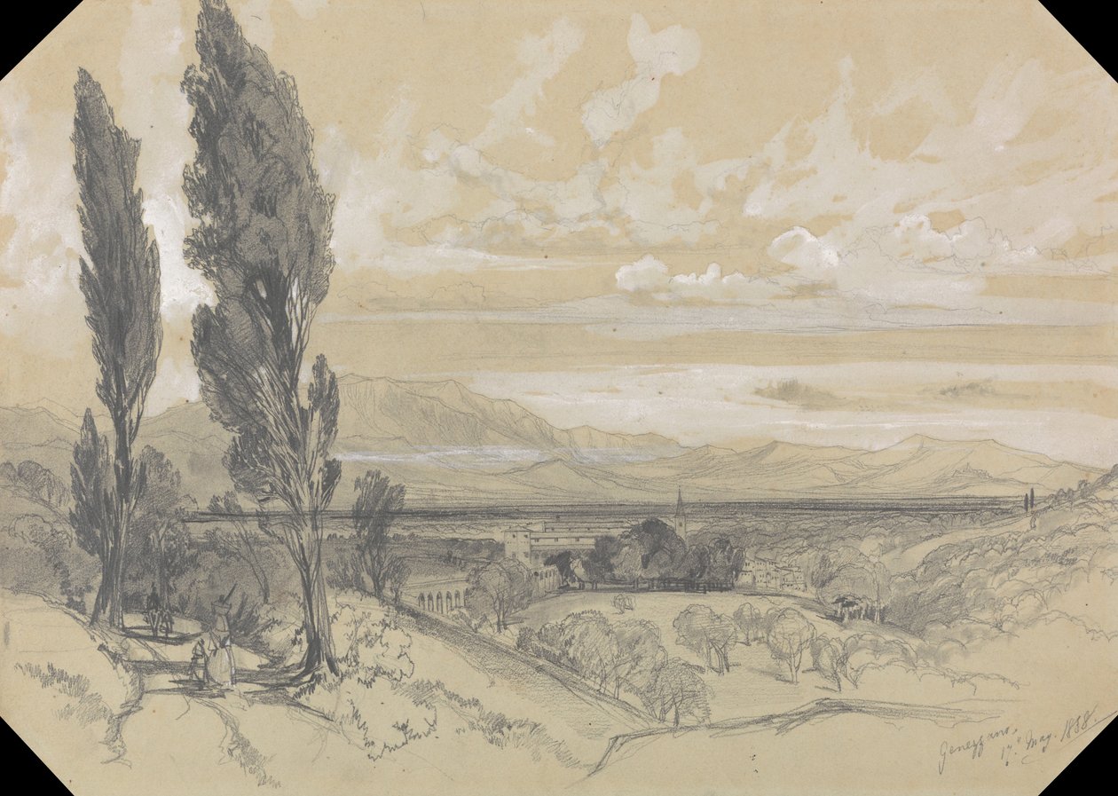 Genezzano, 17. maj 1838 af Edward Lear