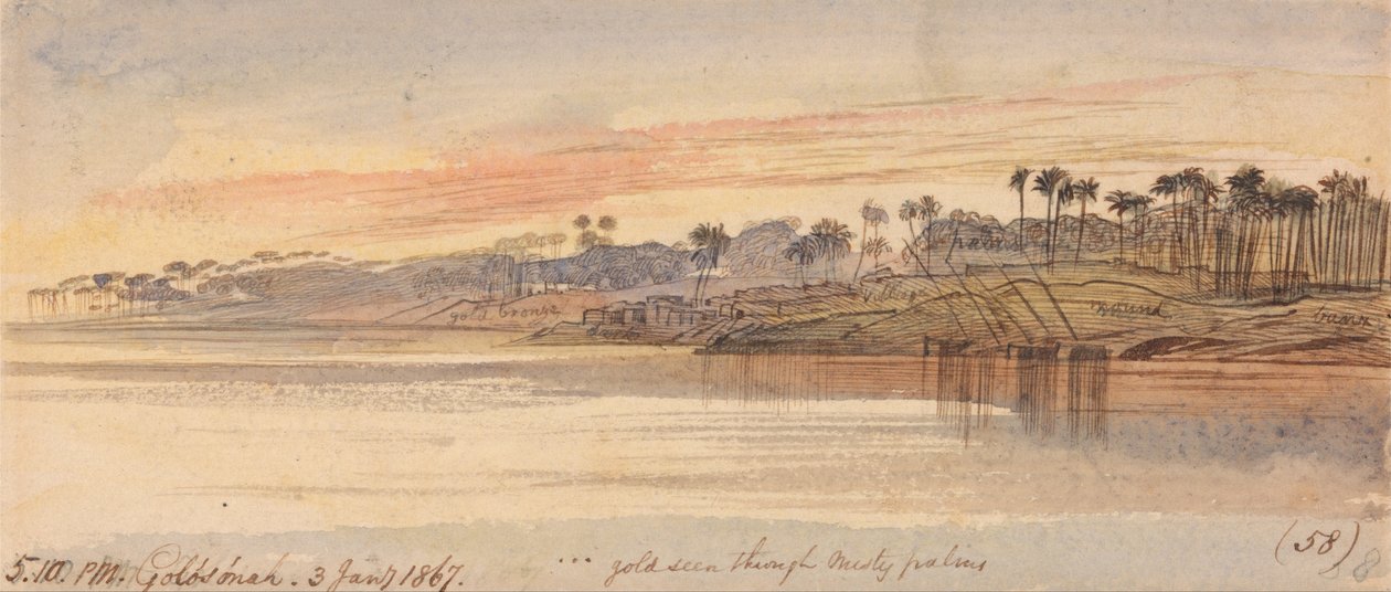 Golosoneh, kl. 17.10, 3. januar 1867 (58) af Edward Lear