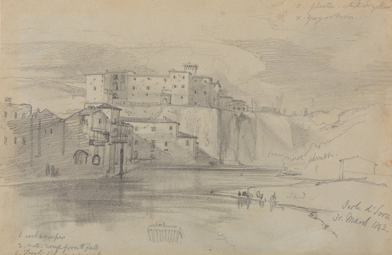 Øen Sora, 31. marts 1842 af Edward Lear