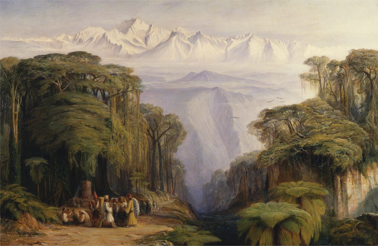 Kangchenjunga fra Darjeeling af Edward Lear