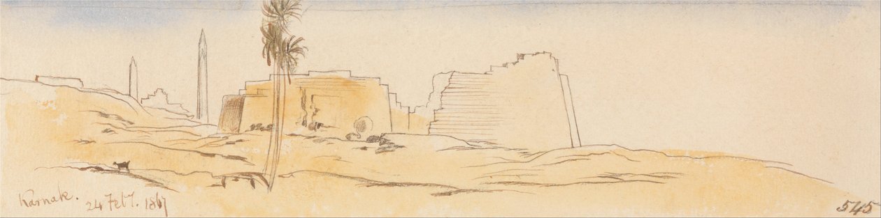 Karnak, 24. februar 1867 (545) af Edward Lear