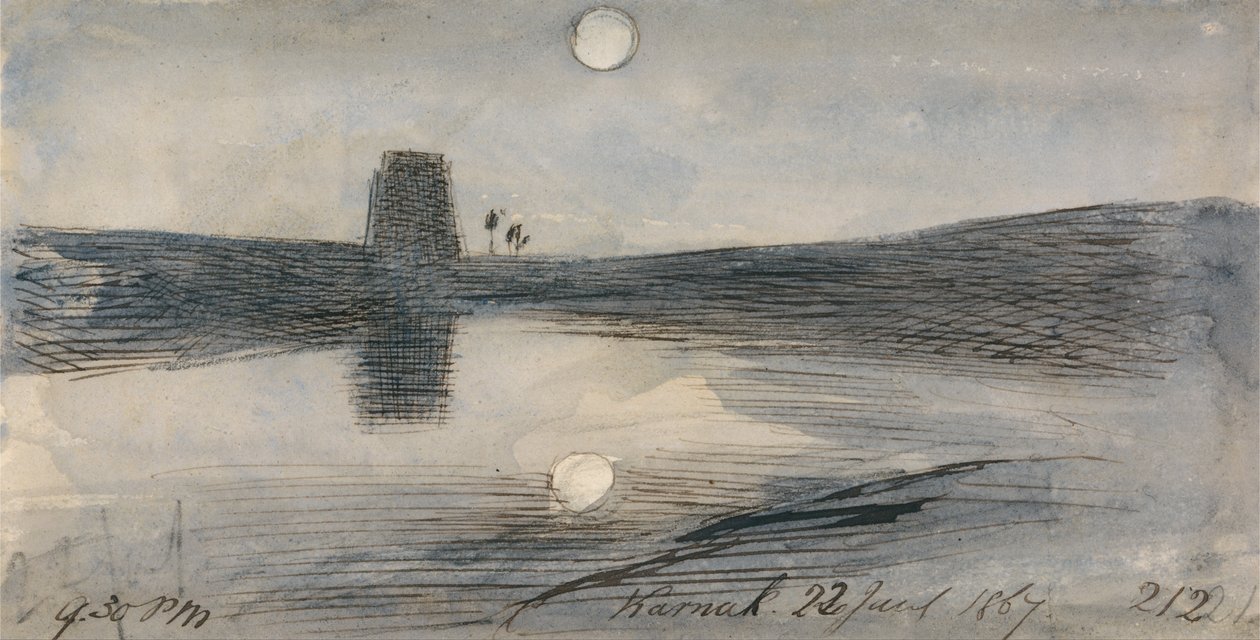 Karnak, kl. 21.30, 22. januar 1867 (212) af Edward Lear