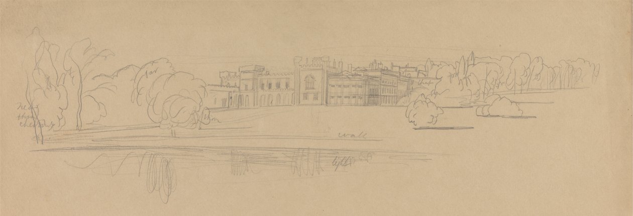 Knowsley Hall af Edward Lear