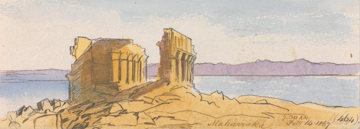 Maharraka, kl. 7.30, 14. februar 1867 (464) af Edward Lear