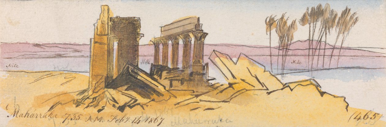 Maharraka, 7:35, 14. februar 1867 (465) af Edward Lear