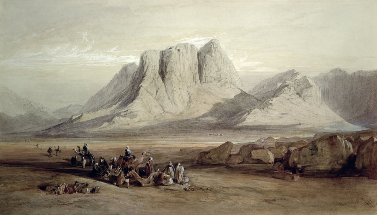 Sinai-bjerget, 26. januar 1849 af Edward Lear