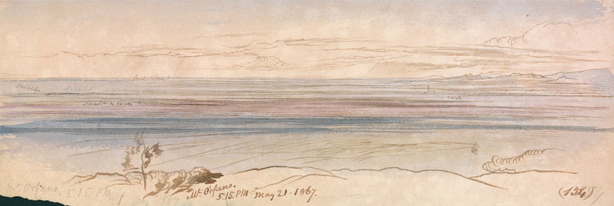 Mt. Orfano af Edward Lear