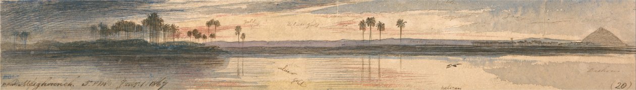 I nærheden af Mesghouneh af Edward Lear