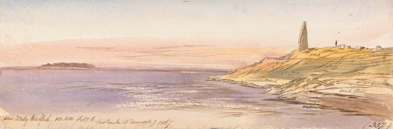I nærheden af Wady Halfeh af Edward Lear