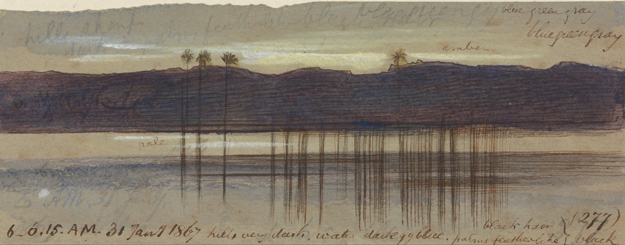 Philae, kl. 6:00-6:15, 31. januar 1867 (277) af Edward Lear