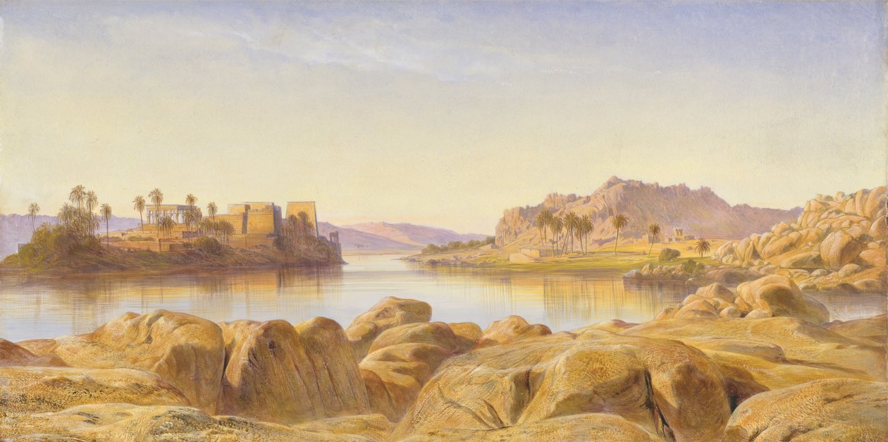 Philae, Egypten, 1863. af Edward Lear