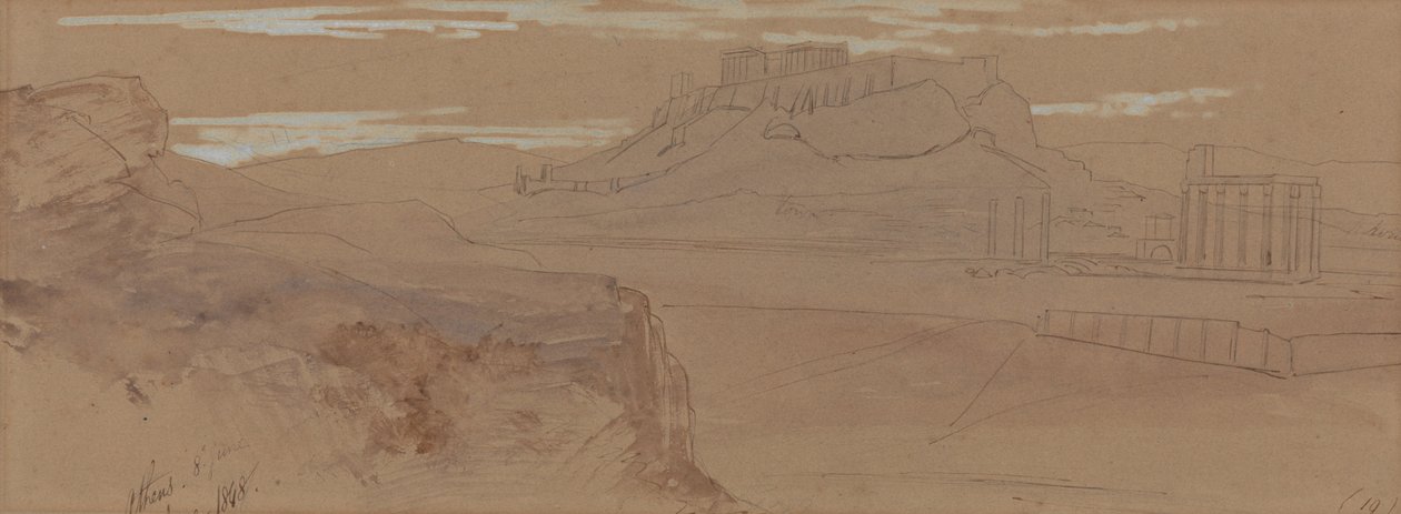 Skitser af Athen af Edward Lear