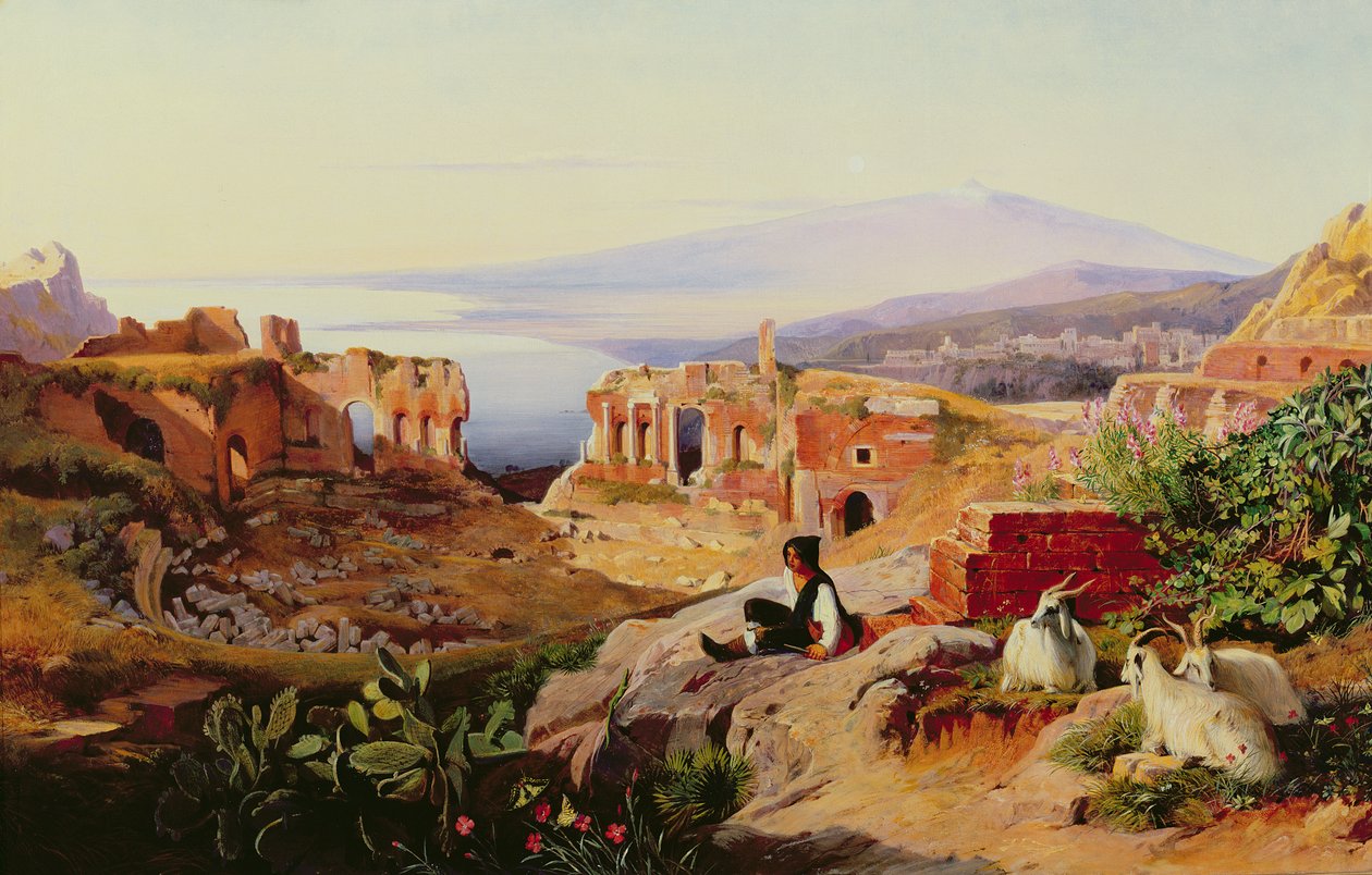 Taormina (olie) af Edward Lear