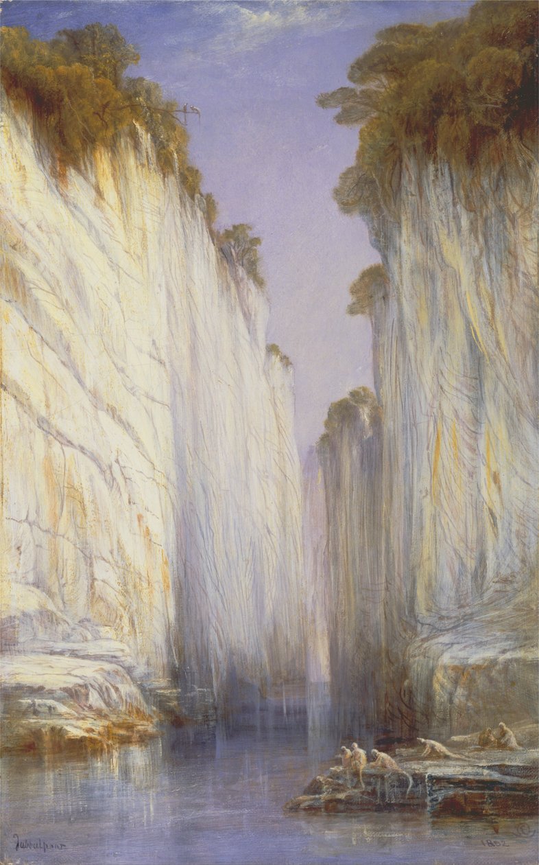 Marmorklipperne - Nerbudda Jubbolpore af Edward Lear