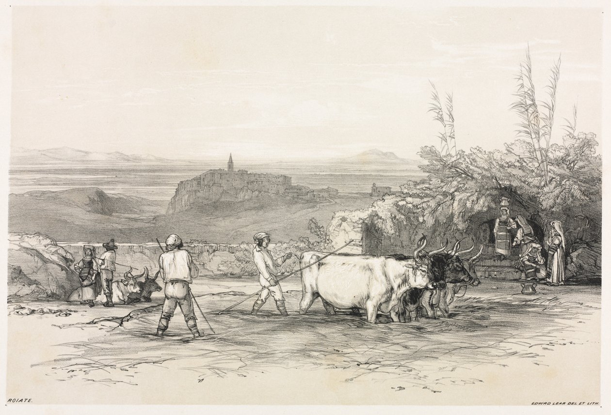 Udsigt i Rom og omegn: Roiate af Edward Lear
